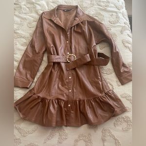 Zara Faux Leather Mini Dress
